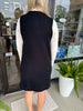 V-Neck Sweater Dress: Black