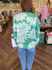 Floral Knit Top: Jade