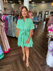 Striped Green Button Dress