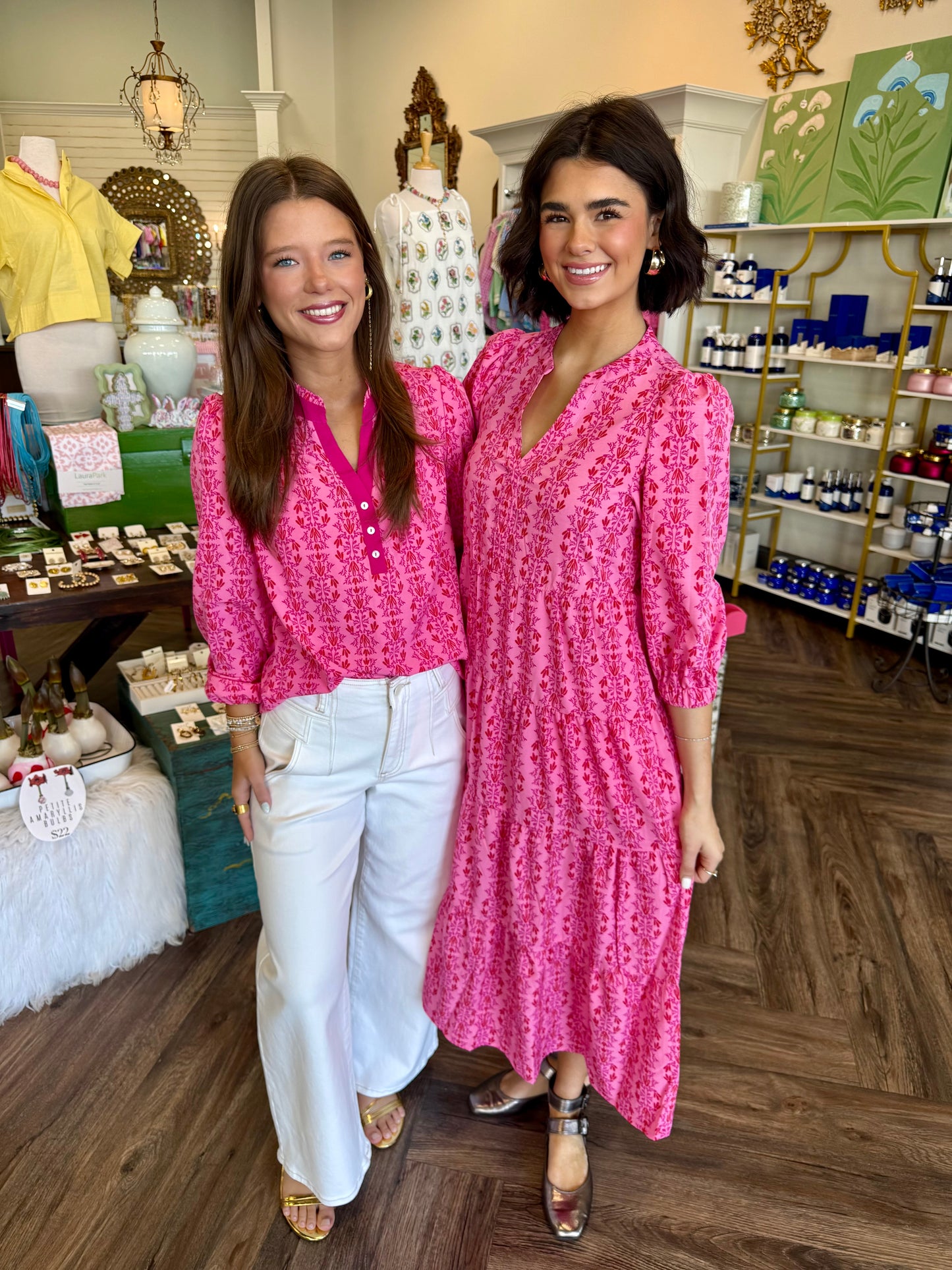 Mary Square: Gianna Top | Heirloom Vine Pink