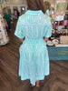 Line Design Mint Midi Dress