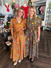 August Garden Midi Dress: Brown