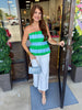 Seaside Stripe Strapless Top