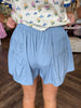 Side Bow Shorts: Light Blue