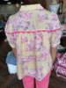 Floral Wave Trim Top: Apricot