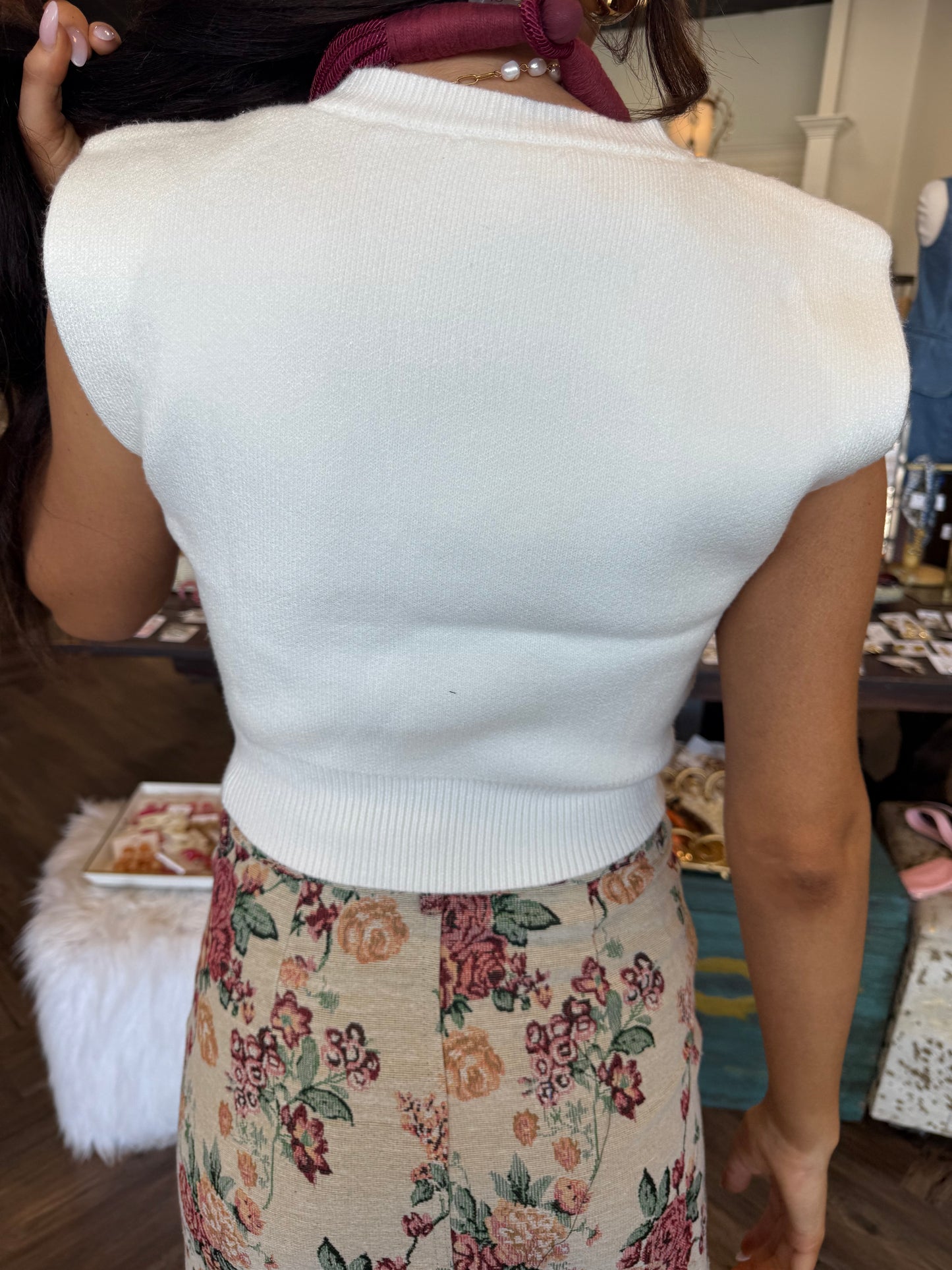 Nikki Off White Sweater Top