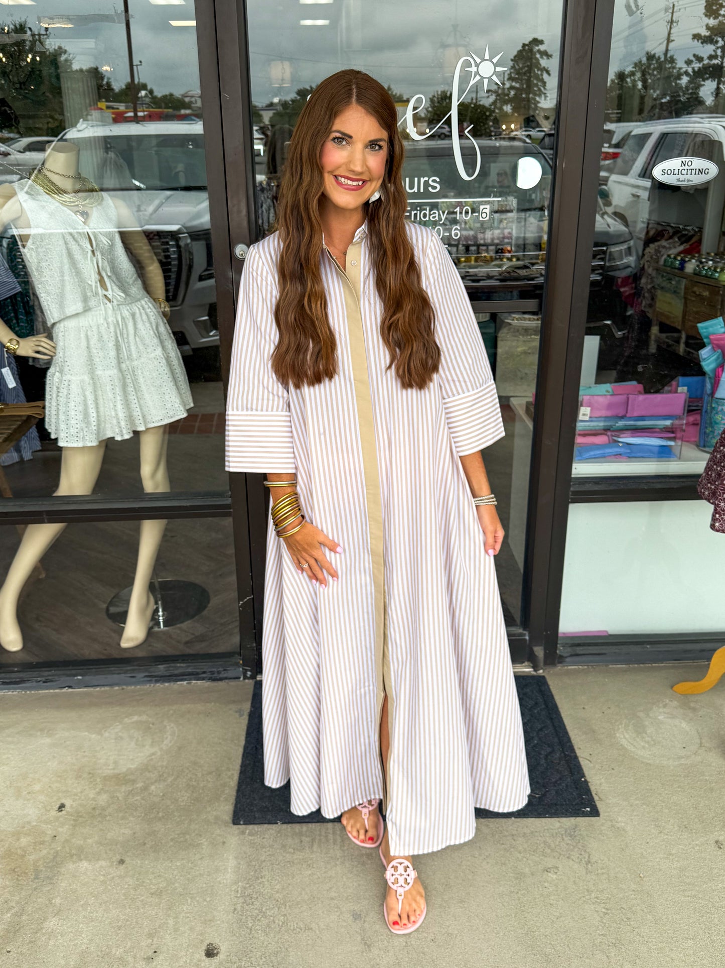 Ariel Classic Maxi Dress: Taupe
