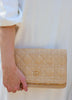 Caroline Hill Bryn Clutch/Crossbody: Natural Quilted