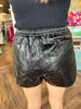 Shiny Leather Shorts