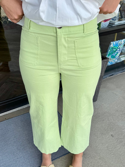 Lime Wide Leg Pants