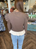 Mocha & Cream Ruffle Top