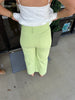 Lime Wide Leg Pants