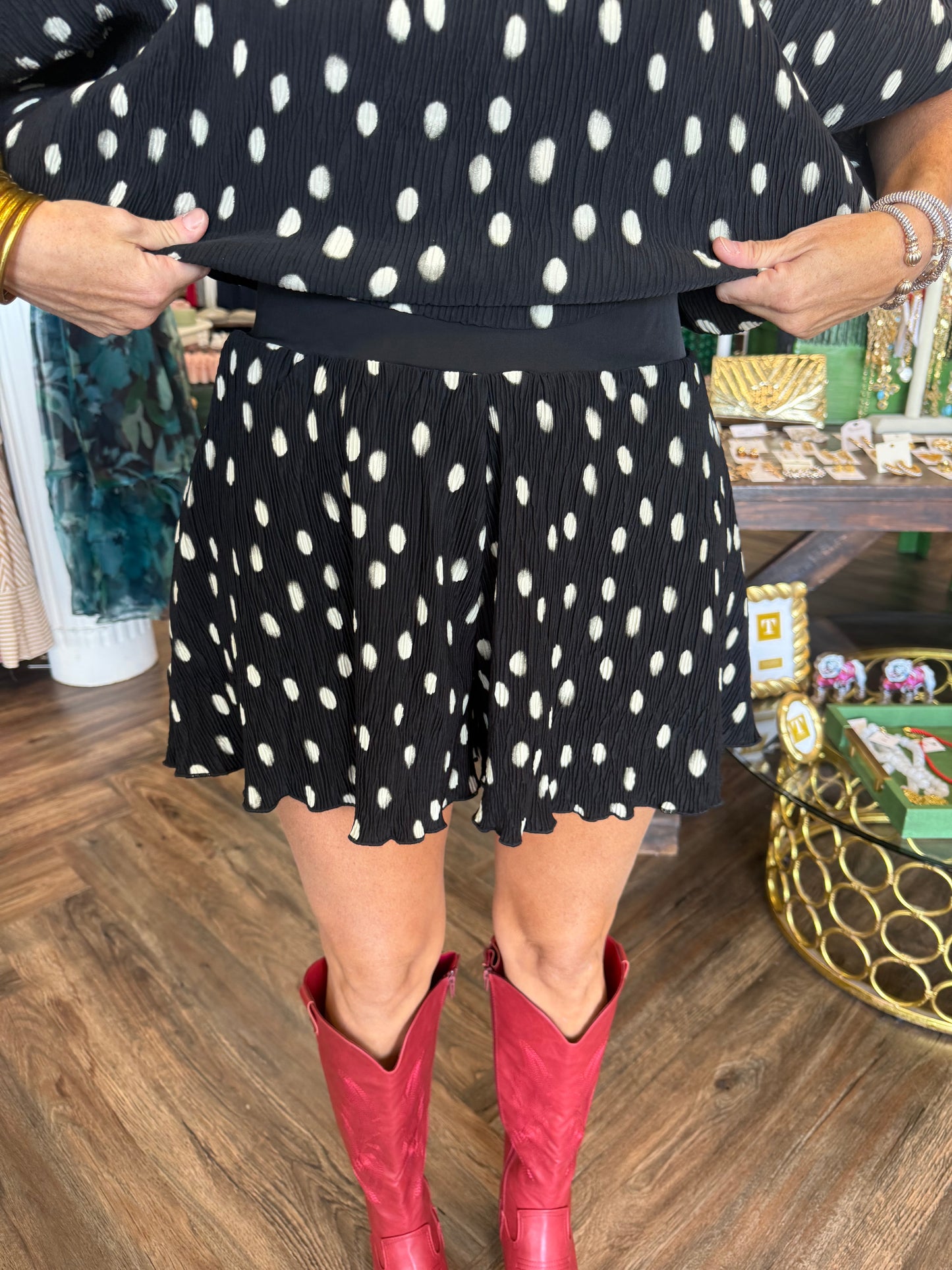 Pleated Dotty Set