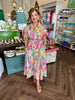 Colorful Lily Midi Dress
