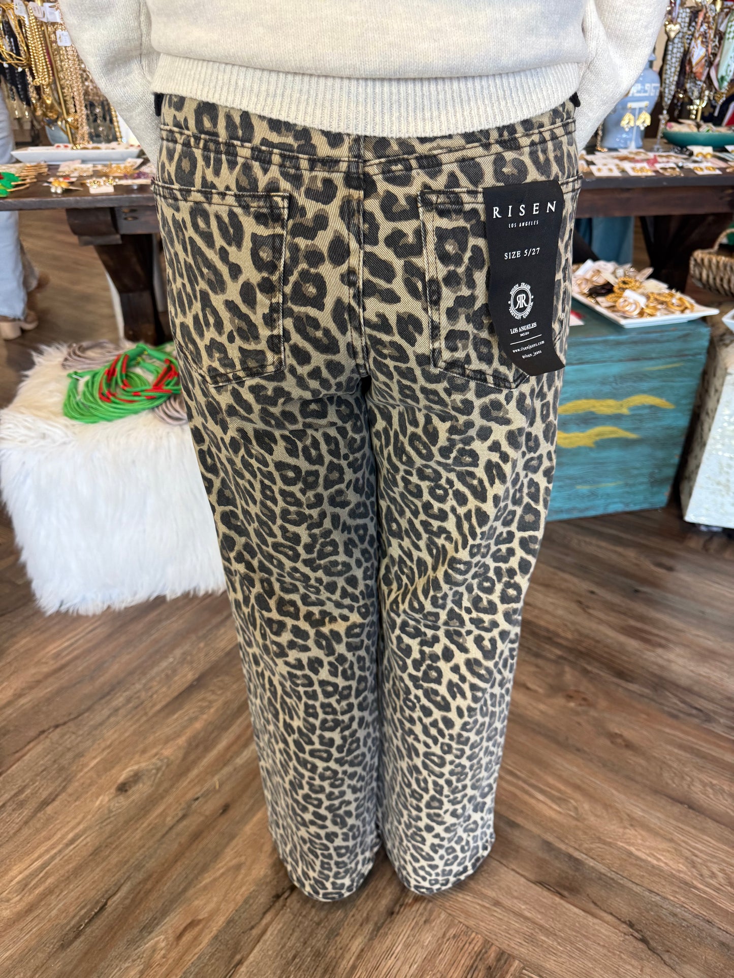 Cheetah Coffee Jeans
