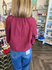 Olivia Burgandy Blouse
