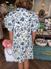 Blue Peonies Mini Dress