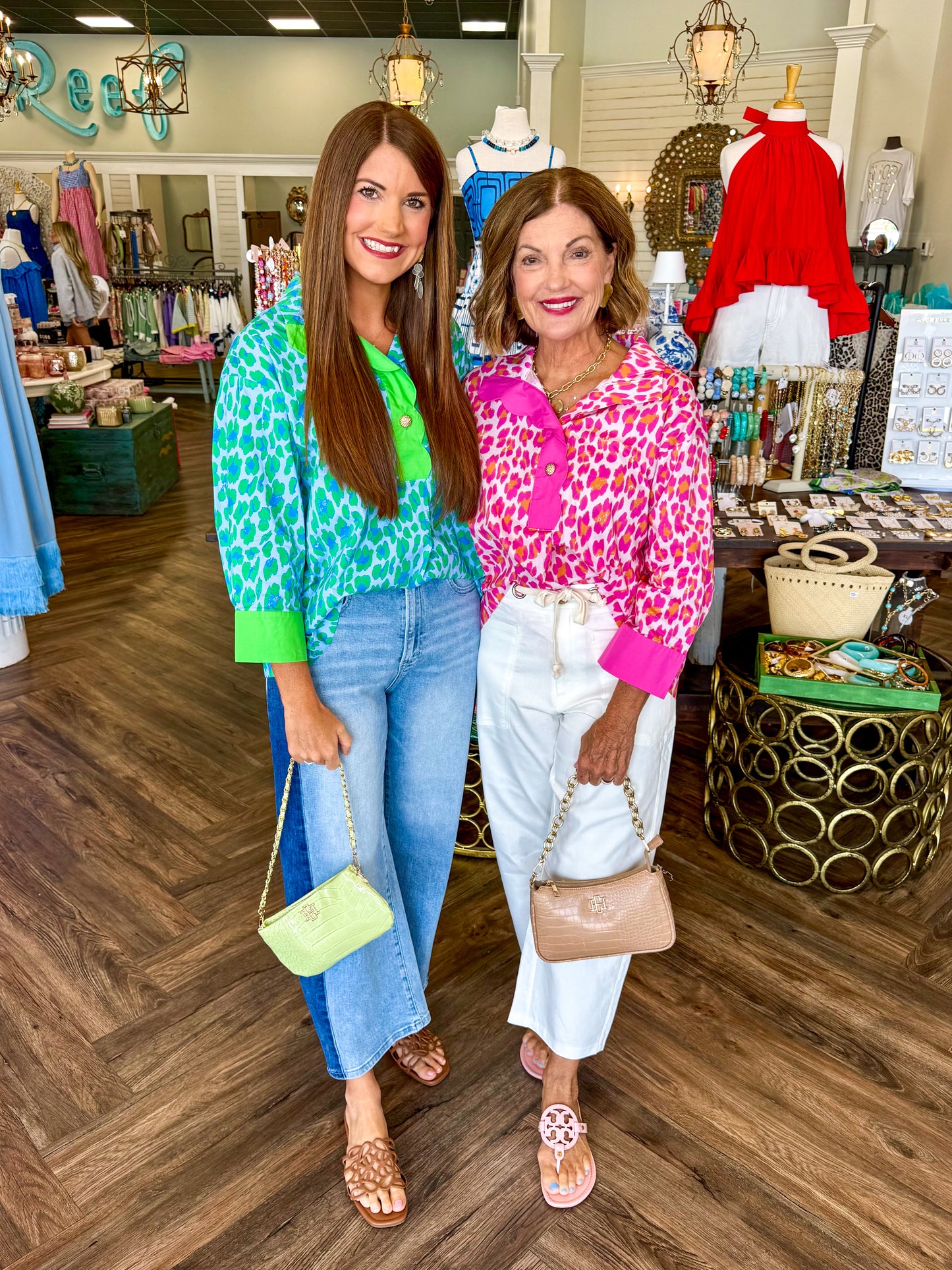 Jane Cheetah Blouse: Pink