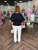 Casie Pleat Top: Black