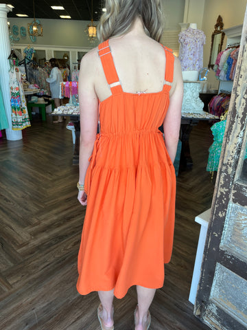 Orange Lover Midi Dress