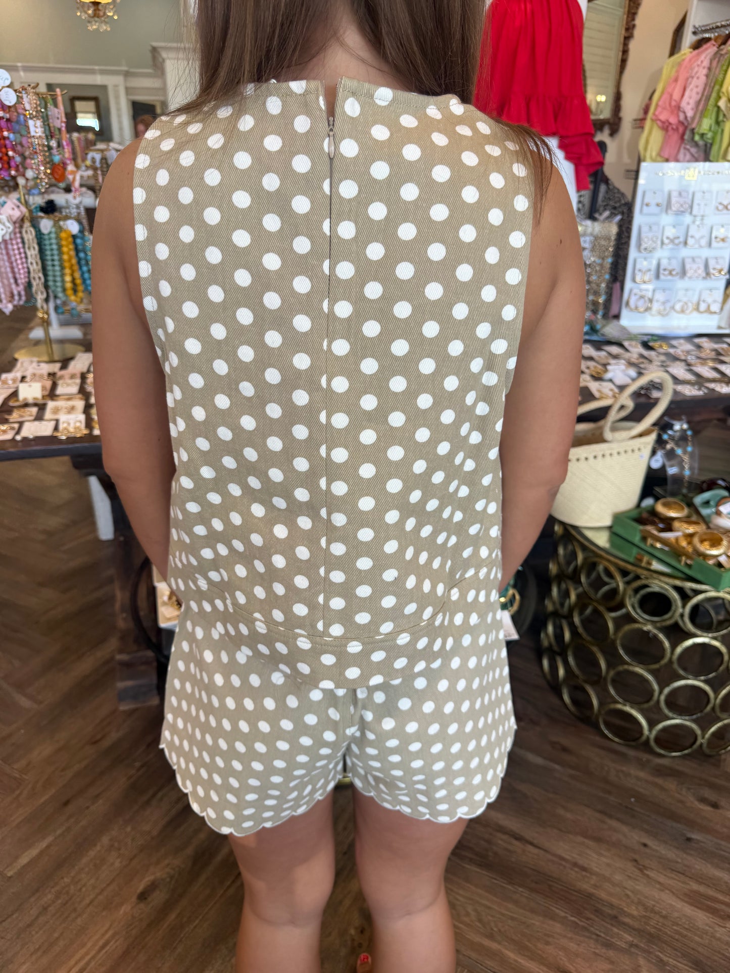 Scalloped Polka Dot Set
