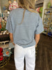 Brown/Blue Cozy Stripe Top