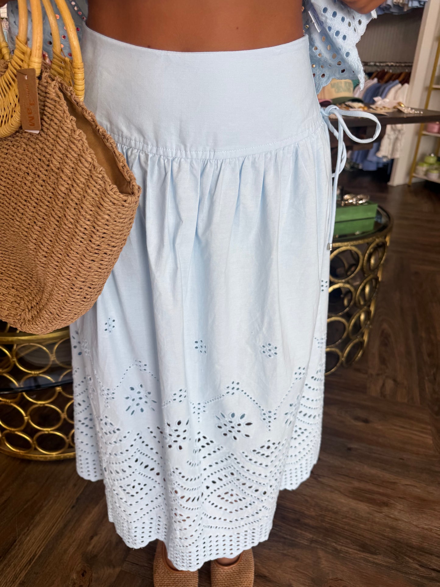 Sweet Baby Blue Eyelet Set