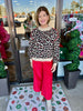 Red Band Cheetah Sweater