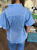 Paracord Side Tie Top: Blue