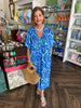 Ocean Breeze Smocked Midi Dress