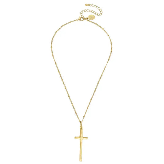 Susan Shaw: Dainty Cross Necklace