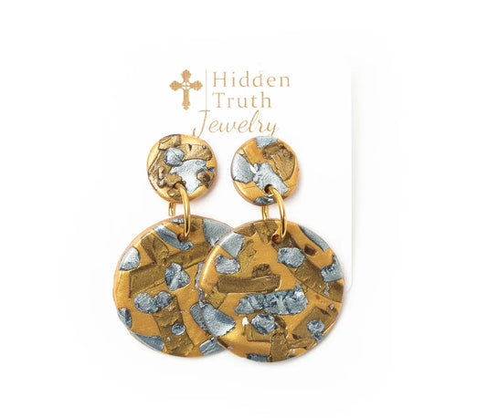 Hidden Truth: Gold, Silver & Bronze Double Dangles