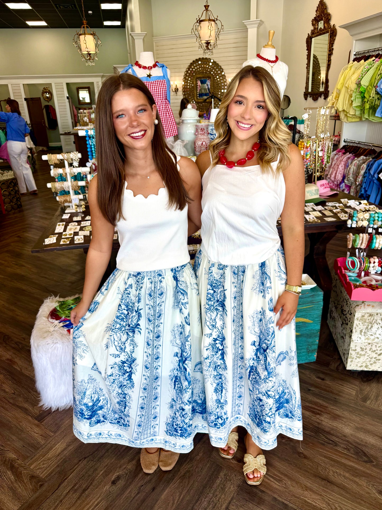 Toile Navy Skirt