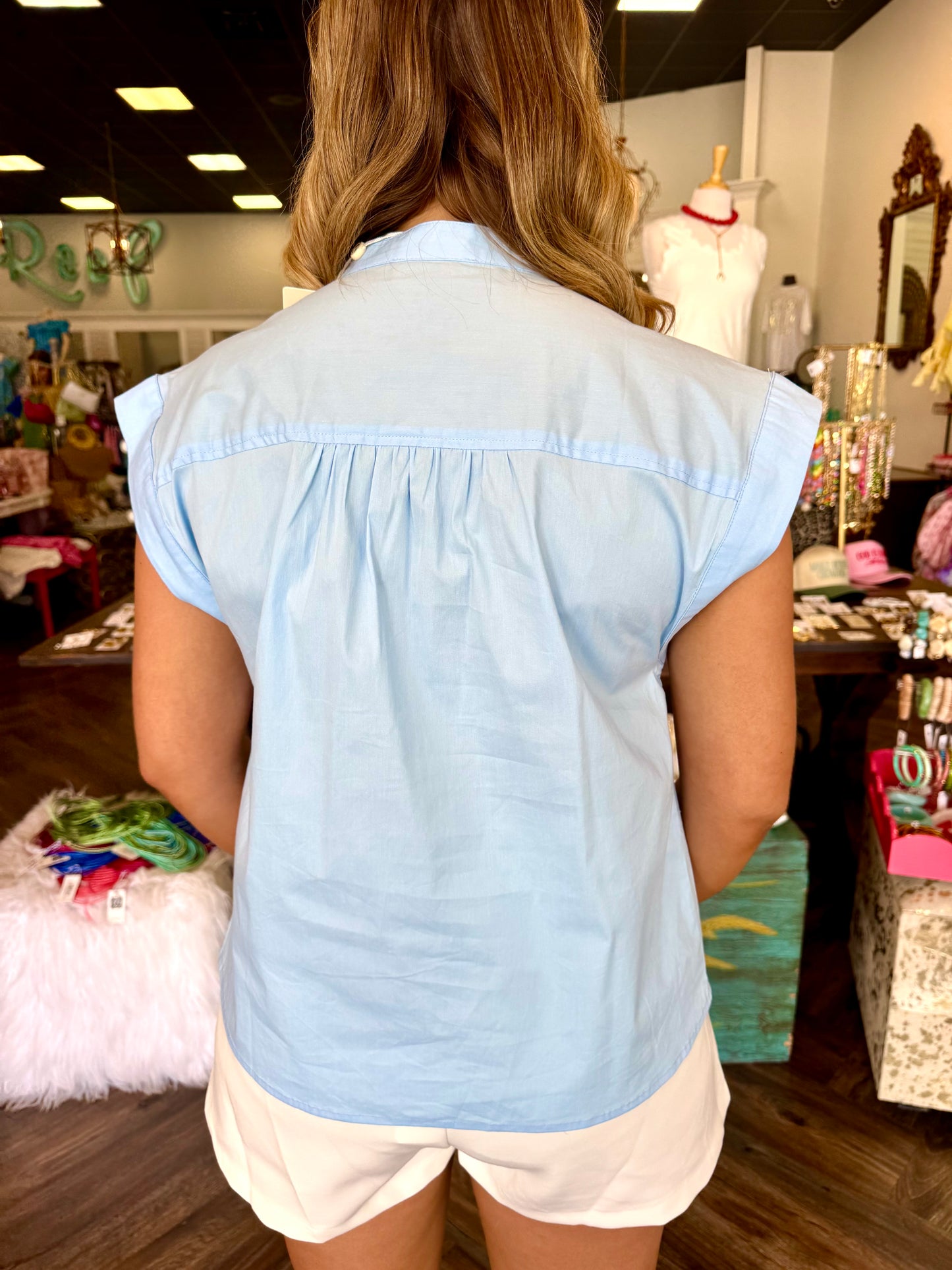 Baby Blues Scalloped Top