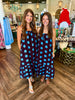 Brown and Blue Polka Dot Midi