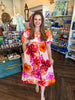Holly Hibiscus Midi Dress