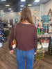 Scuba Soft Bubble Top: Brown
