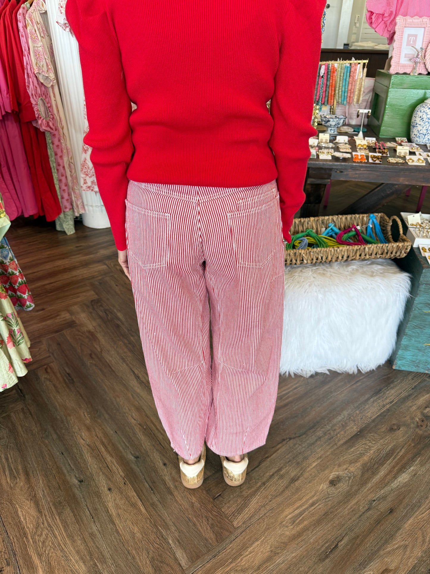 Red Stripe Pants