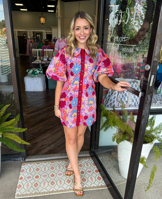 Sarah Colorful Floral Dress