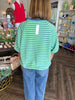 Blue/Green Stripe Tee