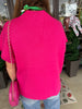 Solid Sweater Top: Hot Pink