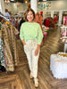 Cream Tie Waist Pant