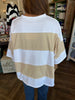 Polly Colorblock Top: Taupe