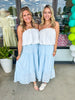 Eyelet Skirt: Blue