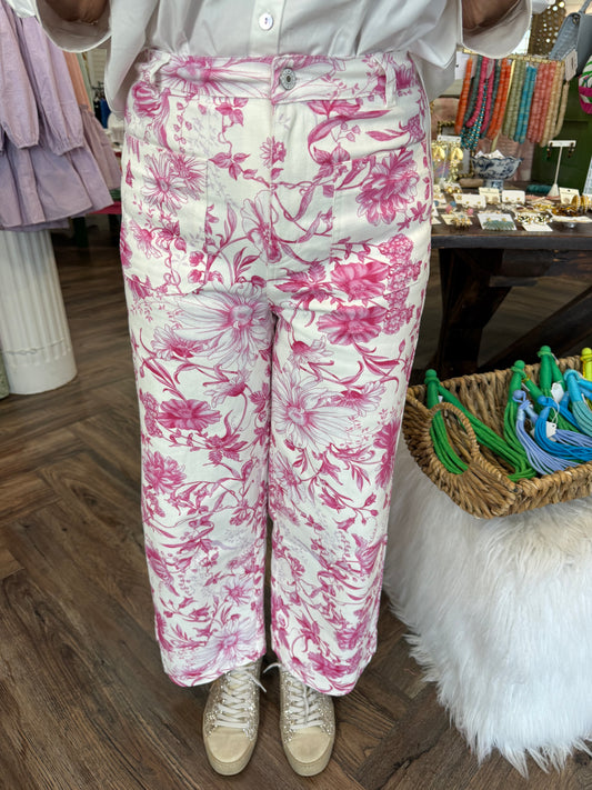 Sassy Pink Floral Pants