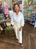 Go To White Collar Blouse