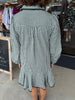 Emerald Gingham Ric Rac Mini Dress
