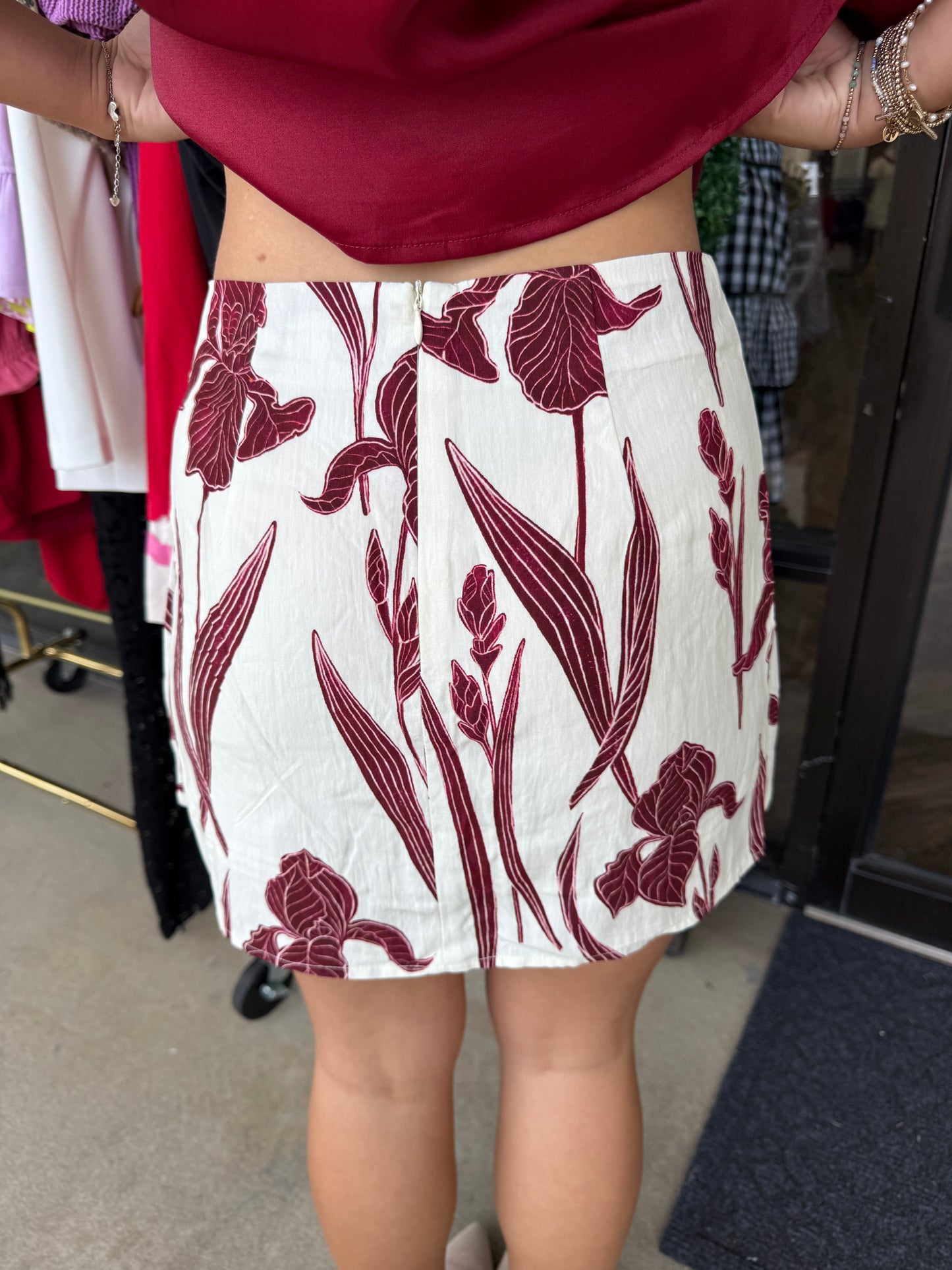 Becca Burgandy Skort