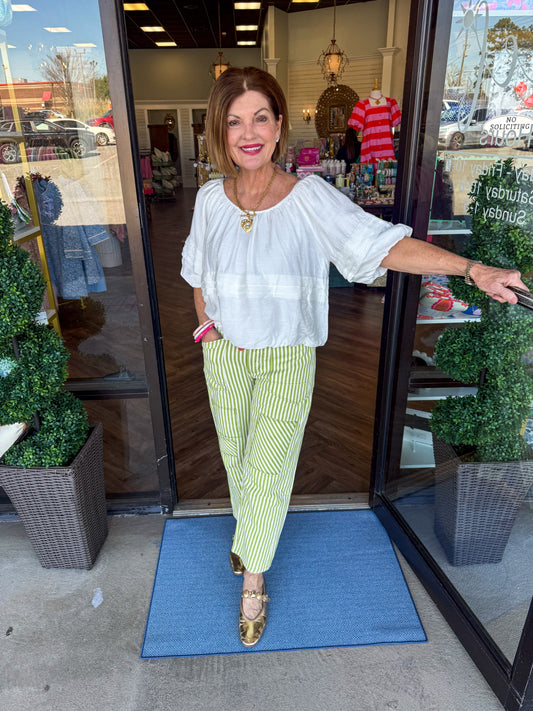 Apple Green Drawstring Pants