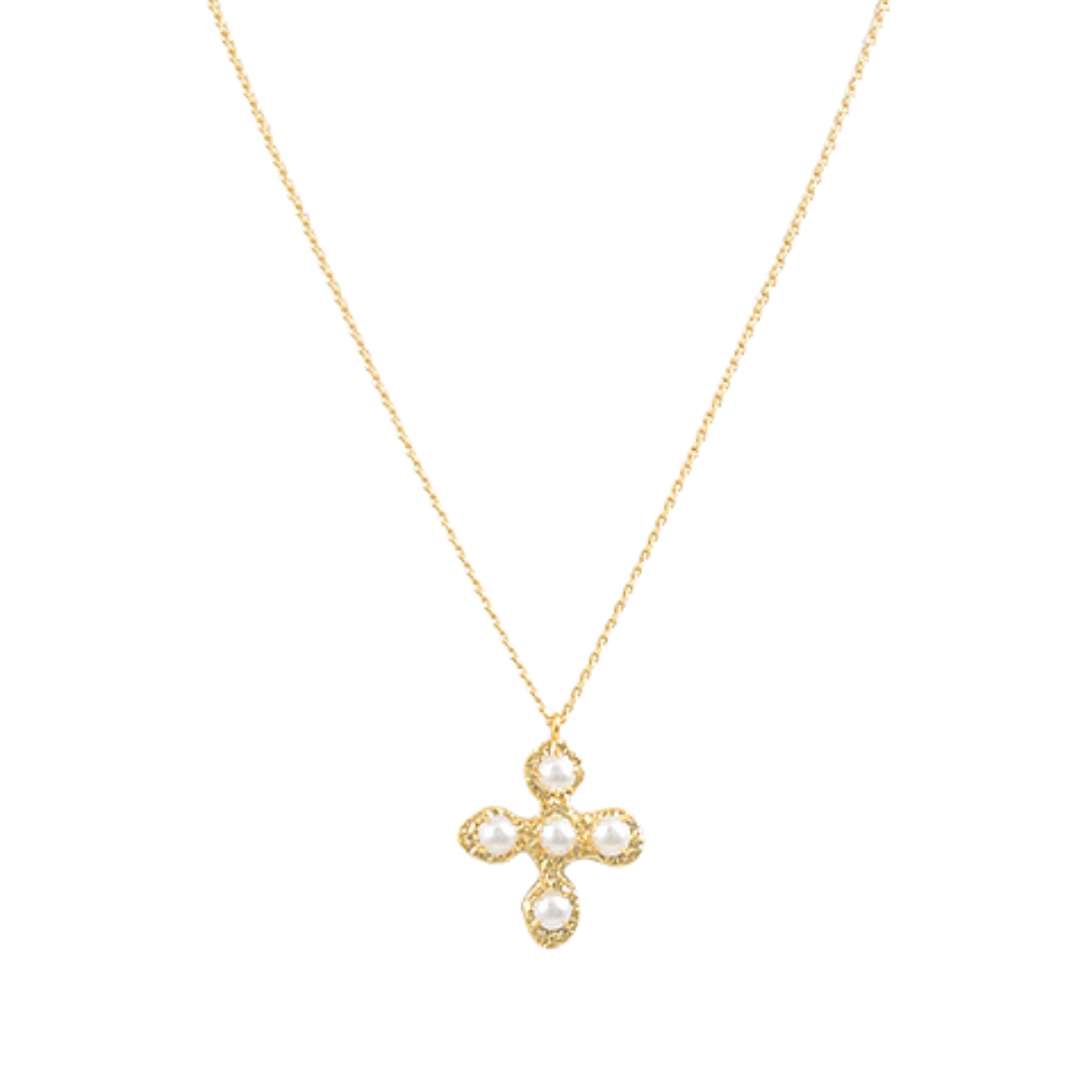 Pearl Cross Necklace